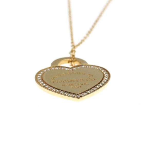 TIFFANY Return To Tiffany Diamond Necklace 18K Pink Gold Pendant - Picture 7 of 13